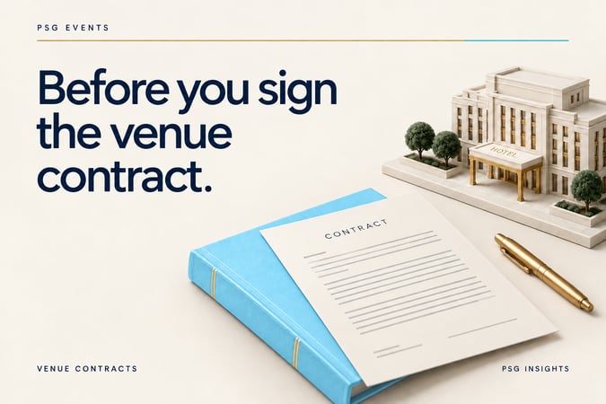 PSG Events: Before you sign the venue contract.