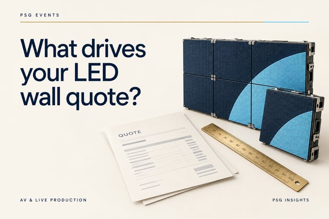 PSG Events: What drives your LED wall quote?