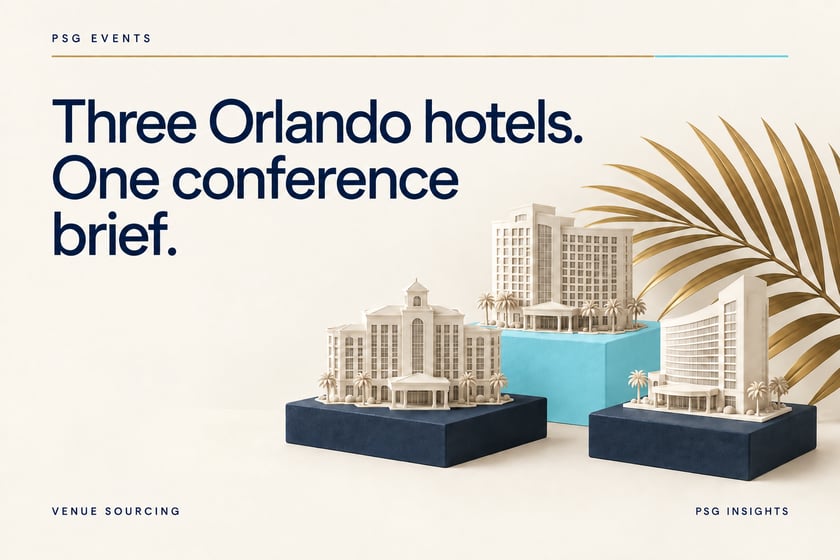 PSG Events: Three Orlando hotels. One conference brief.