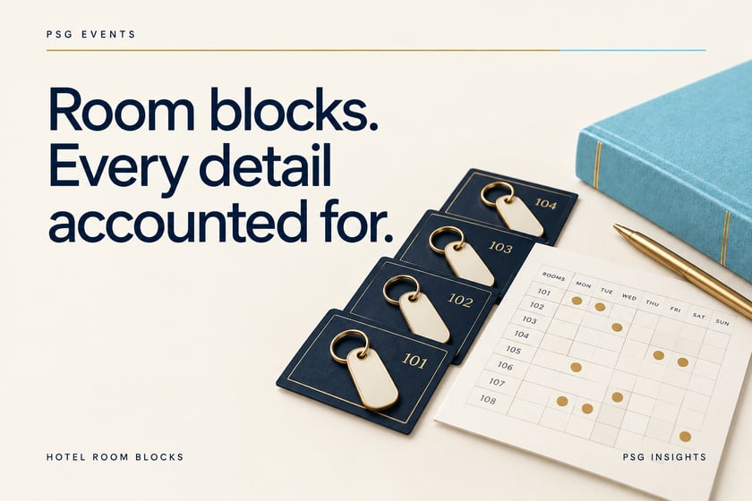 PSG Events: Room blocks. Every detail accounted for.